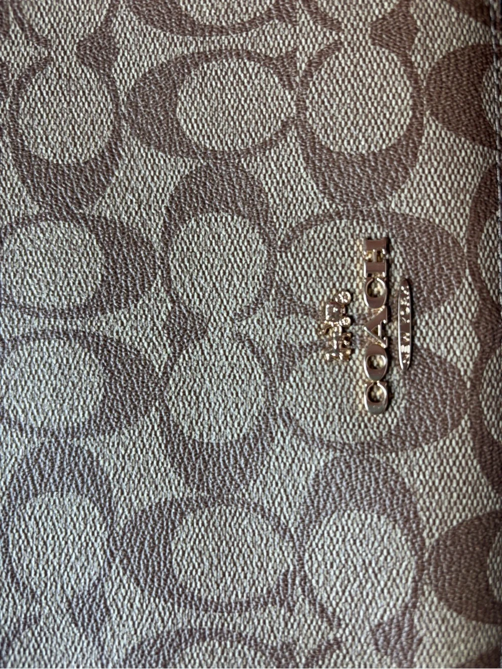 Coach Brown Signature Dome Crossbody with Black Strap
